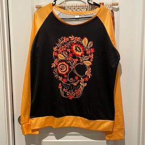 Floral skull sweatshirt